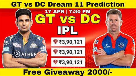 Gt Vs Del Prediction Gujarat Titan Vs Delhi Capital Ipl Match Dream11