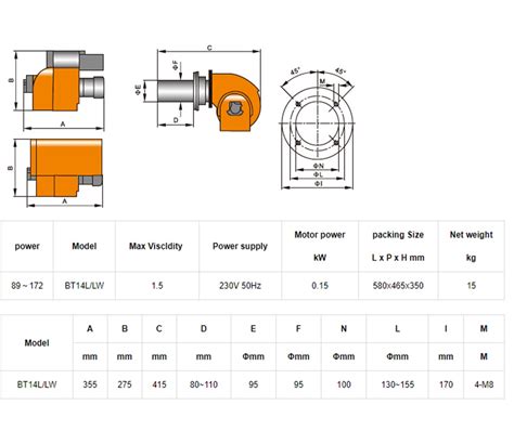 One Stage Light Oil Burner Baite Bt L Fabrikasi Boiler Dan Thermal