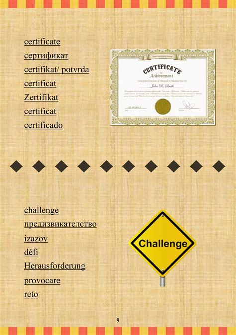 Booklet Vocabulary List Pdf