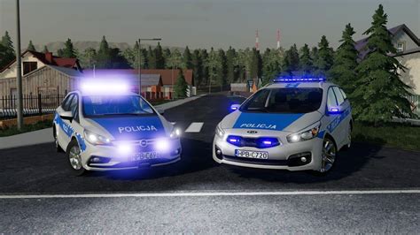 Polish Police In Action Farming Simulator 2019 Two Police Cars Fs 19 Ls 19 Car Vehicle Mod