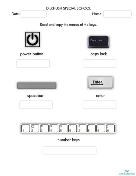 Keyboard 1 Interactive Worksheet Topworksheets