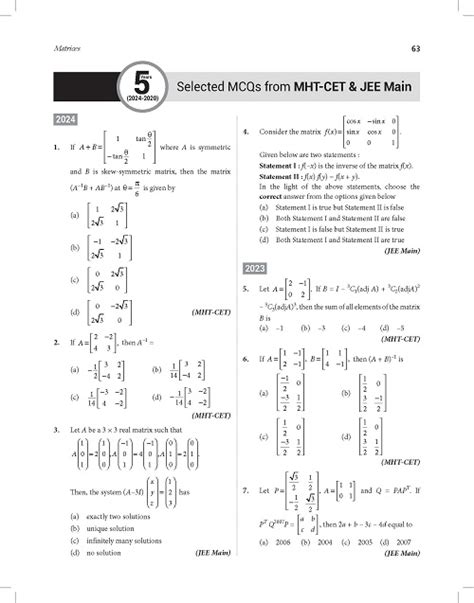 Objective MHT CET Mathematics Book For Engineering And Pharmacy