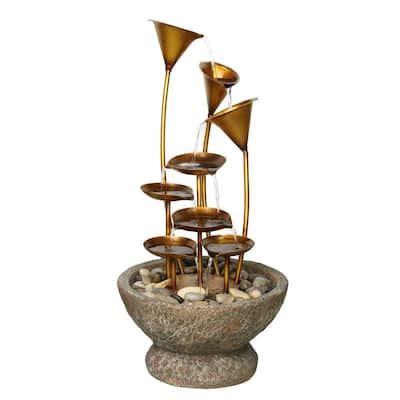 Beckett Watering Lily Pads Fountain 7234610 The Home Depot