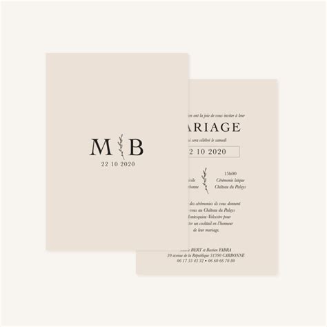 Faire Part Mariage Nude Le Comptoir Du Bonheur