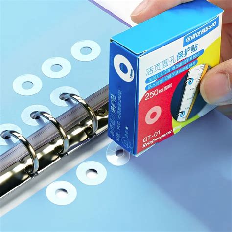 Hole Punch Protector Labels Sticker Loose Leaf Paper Hole Reinforcement Label Round Stickers