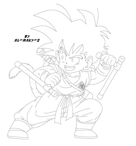 Lineart Kid Gohan By El Maky Z On Deviantart