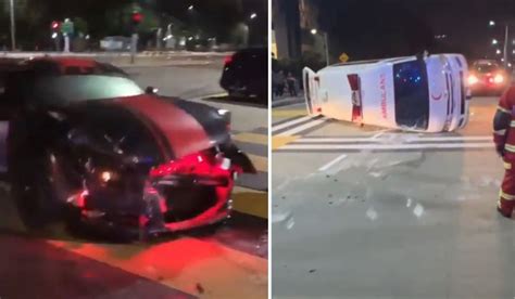 Watch Audi Driver Who Crashed Into Ambulance In Putrajaya Did Not Run