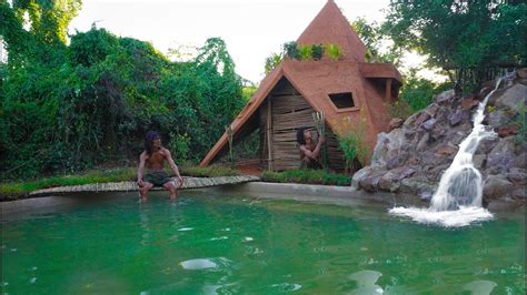 Build Luxury Mud House And Build Amazing Millionaire Swimming Pool