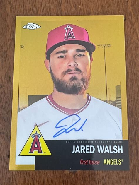 2022 Topps Chrome Platinum Anniversary Jared Walsh GOLD REFRACTOR AUTO