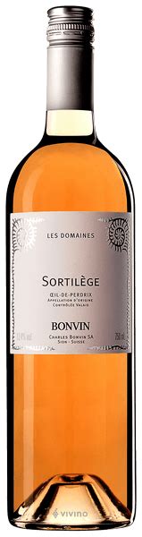 Charles Bonvin Les Domaines Sortilège Oeil de Perdrix Vivino US