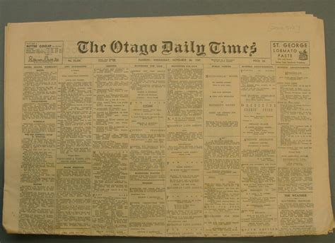 Newspapers The Otago Daily Times 1947 1971 The Otago Daily Times