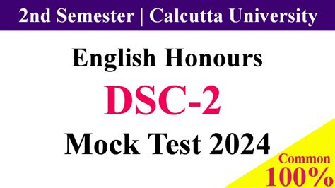 Nd Semester English Honours Dsc Last Minute Suggestion