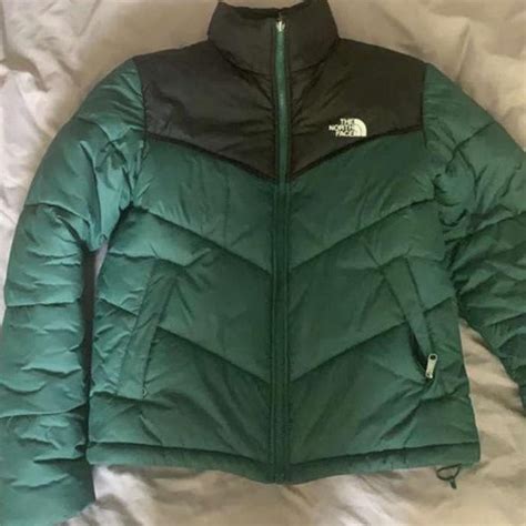 The North Face Mens Green And Black Coat Depop