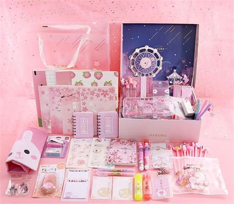 Kawaii Japanese Korean Sakura Maiden Heart Stationery Set T Box