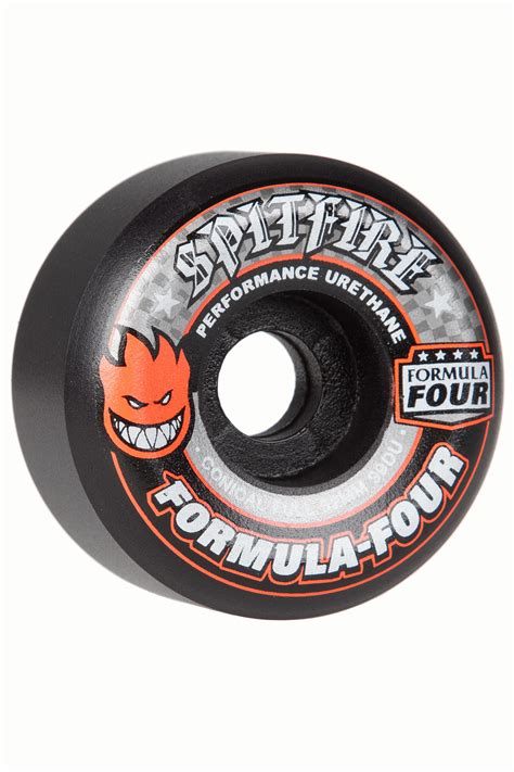 Spitfire Formula Four Conical Full 52mm Wheels Black 4 Pack Buy At