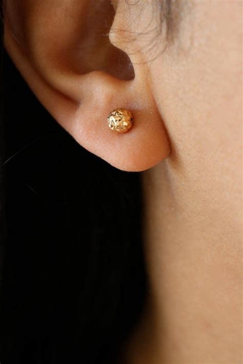 Gold Ball Stud Earrings