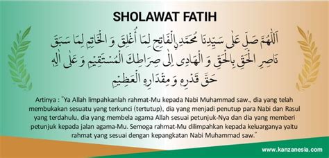 Dahsyat Fadhilah Sholawat Fatih Yang Asli Kanzanesia