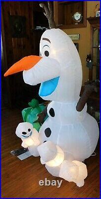 New Gemmy Disney Frozen Olaf Snowman Snowgies Scene Airblown