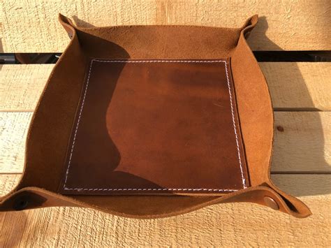 Handcrafted Leather Valet Tray Etsy