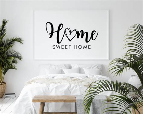 Home Sweet Home Sign Printable Home Decor Housewarming T Etsy