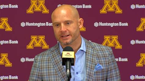 Gophers Coach Fleck Reviews Loss At Purdue And Looks Ahead To Matchup With No 1 Ohio State