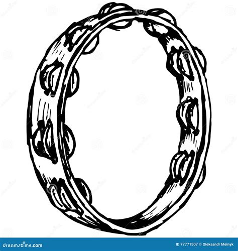 Tambourine Vector Stock Vector Illustration Of Artistic