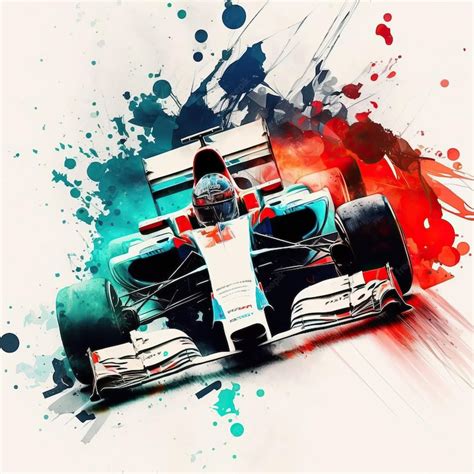 Premium Photo Watercolor Sports Formula 1 Racing