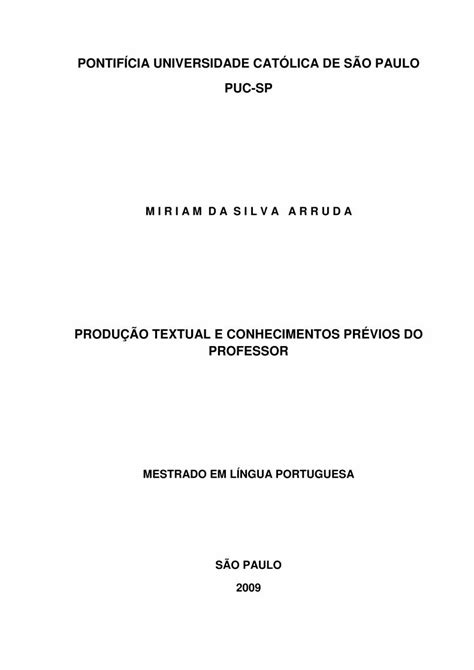 Pdf Produ O Textual E Conhecimentos Pr Vios Do Professor Dokumen Tips