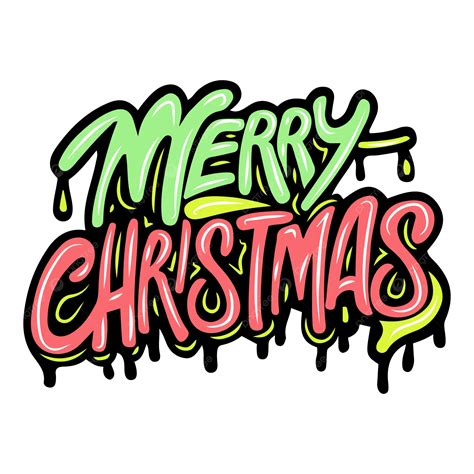 Merry Christmas Graffiti Lettering Vector Merry Christmas Graffiti