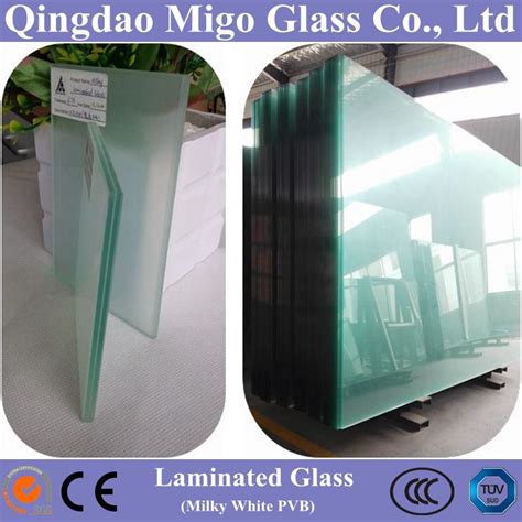 Clear Float Laminated Architectural Glass With Milky White Pvb China Pvb Laminated Glass And