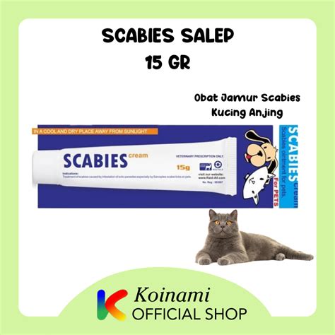 Jual Scabies Salep 15 Gram Obat Jamur Kucing Anjing Gudig Koreng