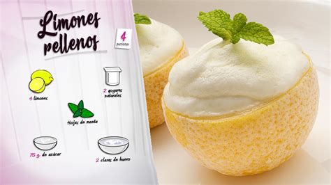 Limones Rellenos De Yogur Y Zumo Receta De Karlos Argui Ano En Cocina