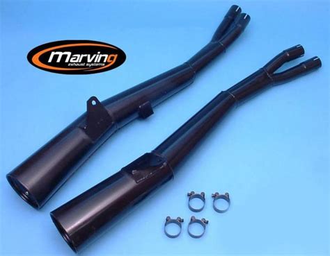 Marving 2 silencieux chromé noir pour Suzuki GSX550 E ESD EF 83 87