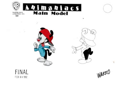 Animaniacs 1993 1998 Part 1 Model Sheets Character Models