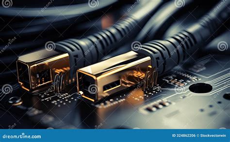 Ethernet Computer Cables Stock Illustration Illustration Of Optical