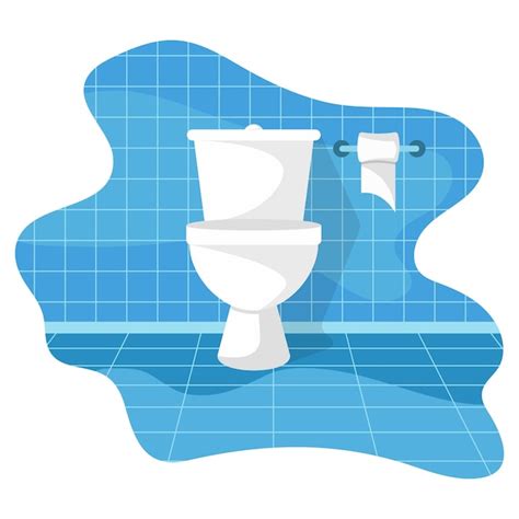 Premium Vector Toilet Bowl Toilet Room Vector Illustration