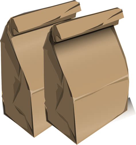 Download Brown Paperbags Lunch Bags School Lunch Royalty Free Vector