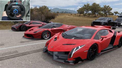 Lamborghini Veneno Forza Horizon Logitech G Gameplay K Youtube