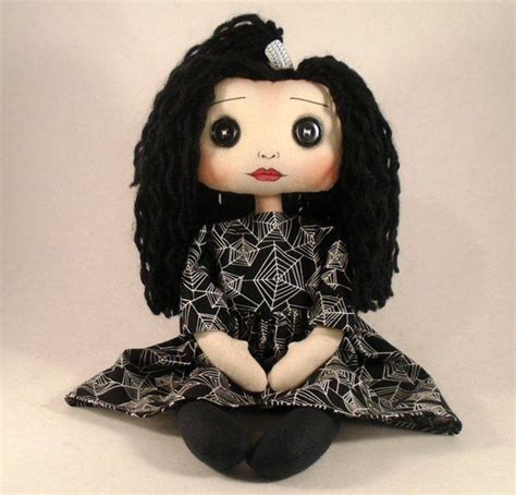 Cloth Art Doll Gothic Doll Handmade Ooak Quirky T Gothic Decor