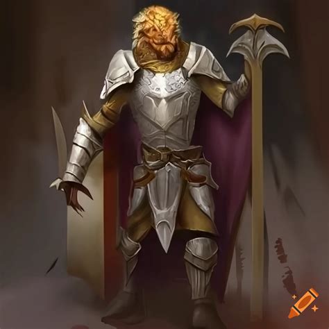 Dragonborn Paladin Character Illustration On Craiyon