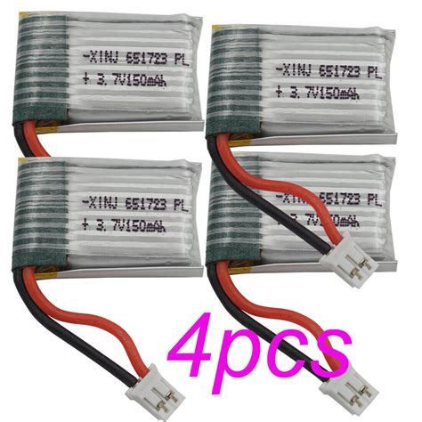 Used 3 7V 150 MAh Lipo Polymer Li Battery 651723 25C For JJRC H36