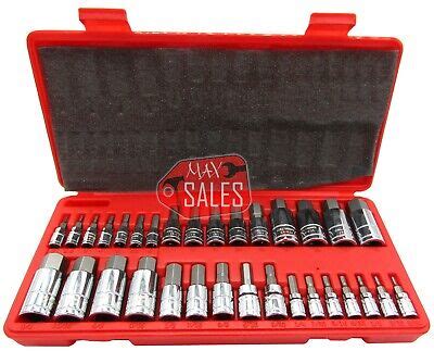 Pc Master Hex Bit Set Sae Metric Socket Set Standard Allen