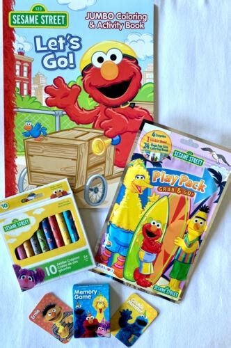 Sesame Street Jumbo Coloring Activity Book Play Pack Crayons