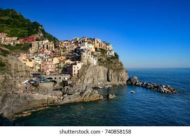 Romantic Manarola One Italys Most Beautiful Stock Photo 1492319912