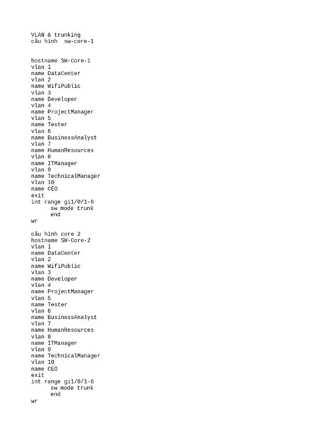 VLAN & Trunking | PDF