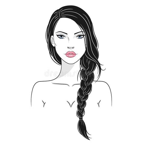 Hair Braid Vector Stock Illustrations 3 088 Hair Braid Vector Stock