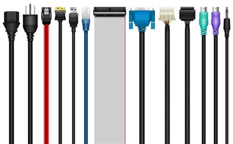 Tecnologia cables conectores imágenes de stock de arte vectorial