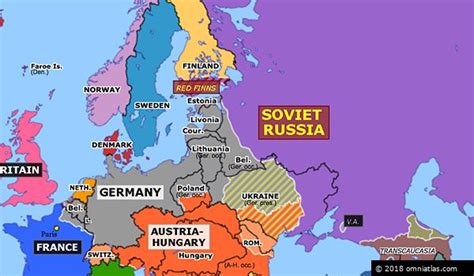 Historical Map Treaty Of Brest Litovsk 1918