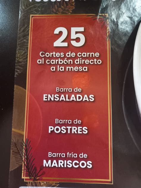 Carta del restaurante Fogón do Brasil Santiago del Querétaro