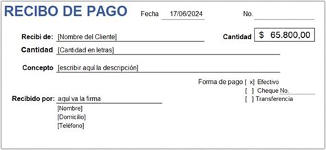 Comprobante O Recibo De Pago ¿qué Es ¿cómo Hacerlo Y Ejemplos Cofers